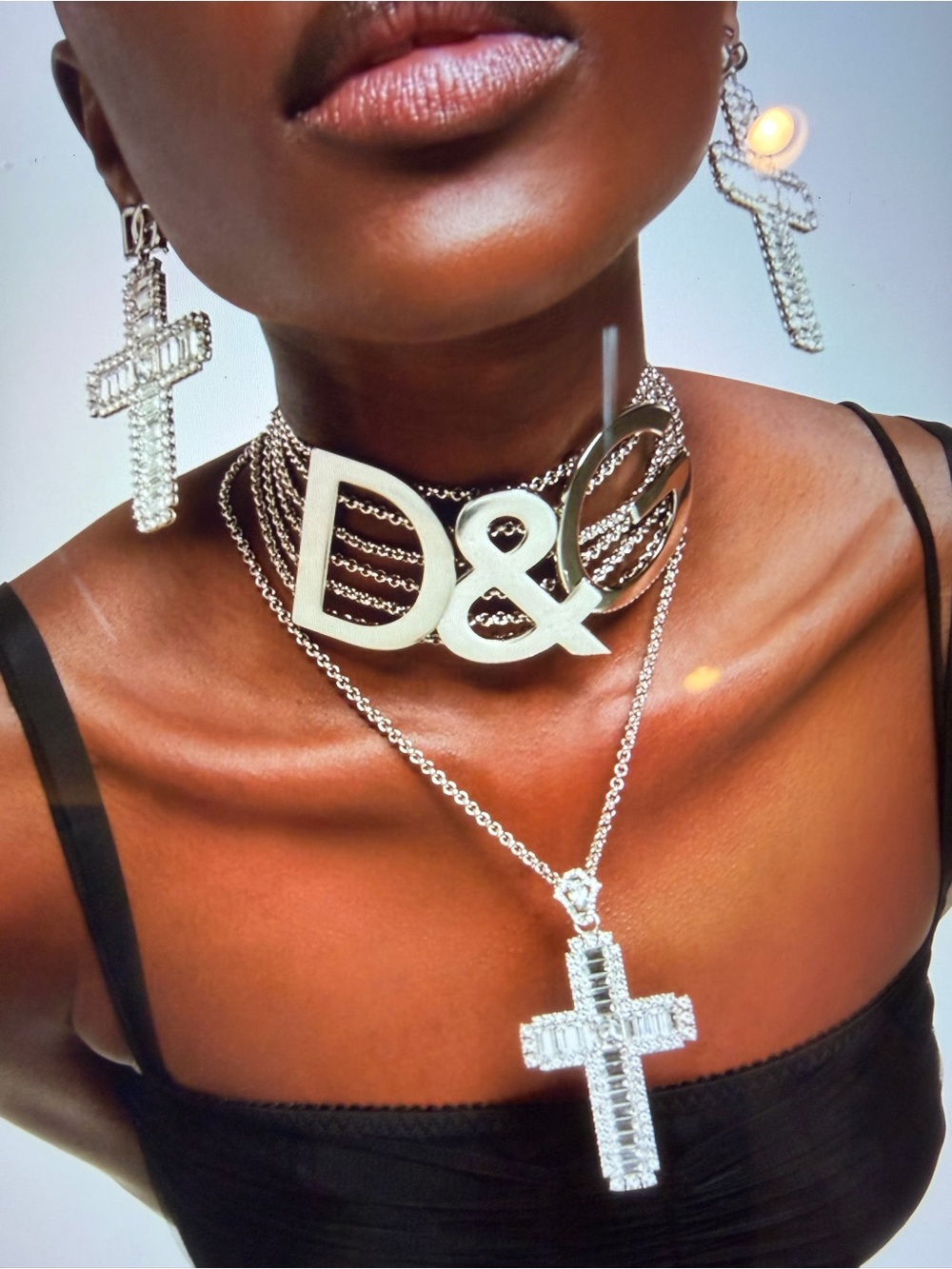 Dolce & Gabbana semi rigid multi chain choker